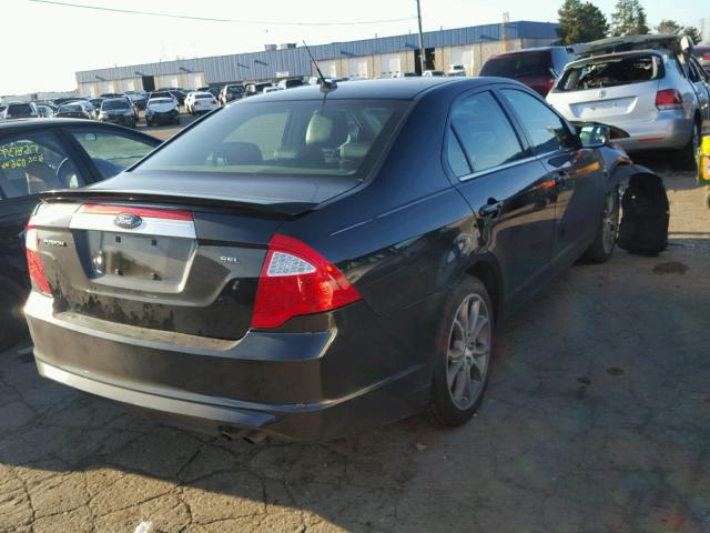 3FAHP0JA3AR203607 - 2010 FORD FUSION SEL BLACK photo 4