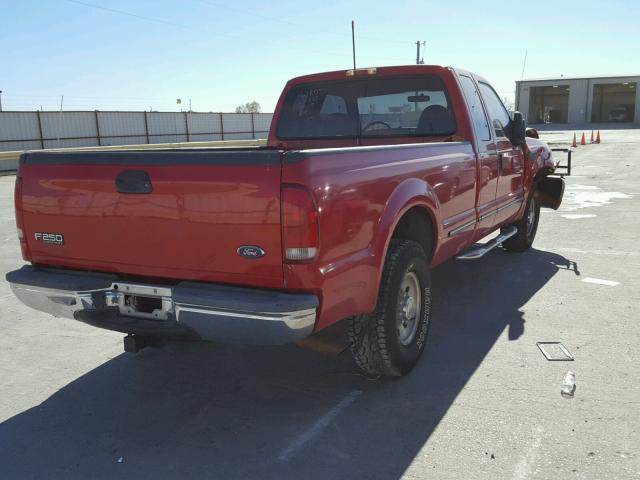 1FTNX20F7XEC46087 - 1999 FORD F250 SUPER RED photo 4