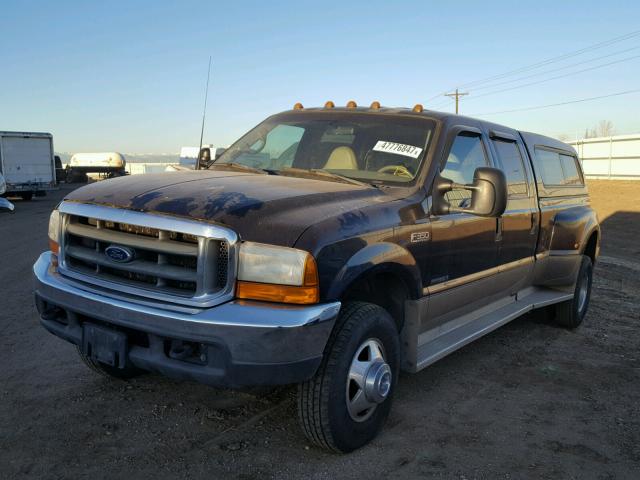 1FTWW33F0YEB99060 - 2000 FORD F350 SUPER BLUE photo 2