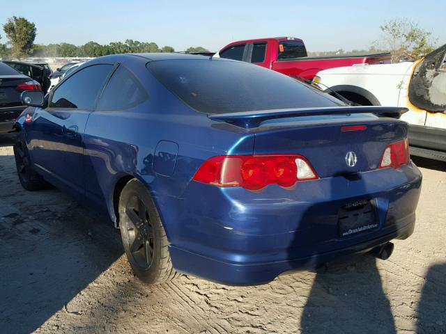 JH4DC530X4S009833 - 2004 ACURA RSX TYPE-S BLUE photo 3
