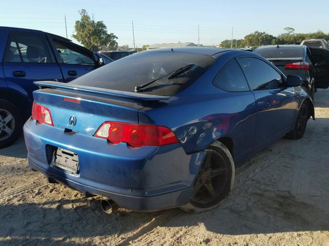 JH4DC530X4S009833 - 2004 ACURA RSX TYPE-S BLUE photo 4