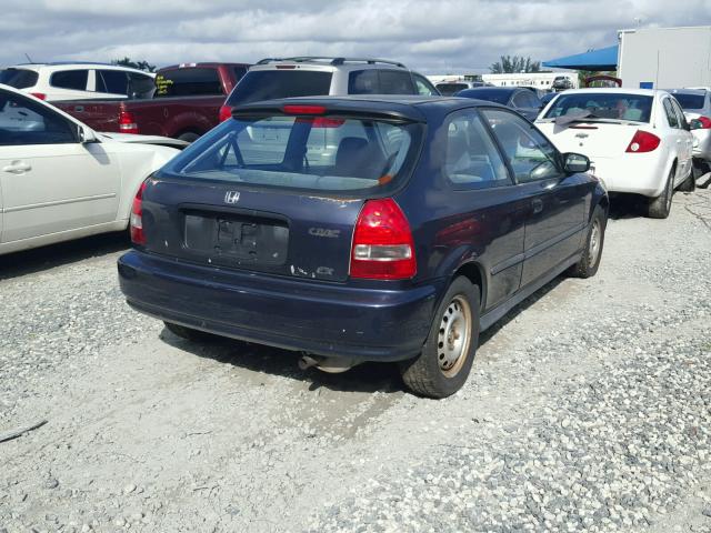 2HGEJ6326VH101888 - 1997 HONDA CIVIC CX BLUE photo 4