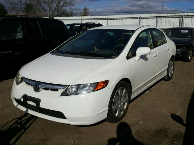 1HGFA16597L117750 - 2007 HONDA CIVIC LX WHITE photo 2