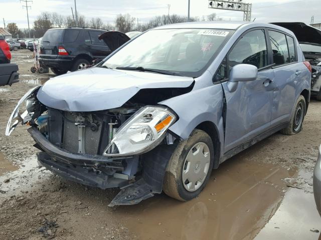 3N1BC13E79L415235 - 2009 NISSAN VERSA S BLUE photo 2