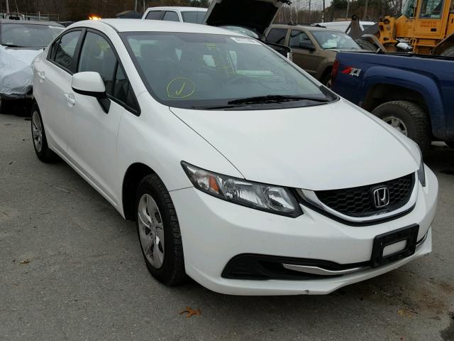 2HGFB2F50DH551454 - 2013 HONDA CIVIC LX WHITE photo 1