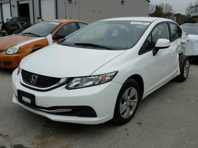 2HGFB2F50DH551454 - 2013 HONDA CIVIC LX WHITE photo 2