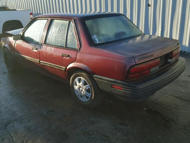 1G1JC5448P7226707 - 1993 CHEVROLET CAVALIER V RED photo 3