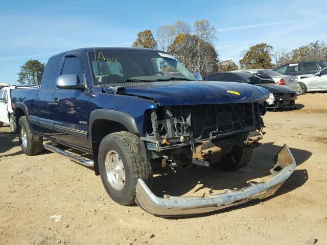 1GCEK19T2YE258182 - 2000 CHEVROLET SILVERADO BLUE photo 1