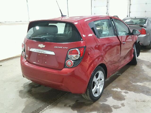 1G1JE6SH5C4148954 - 2012 CHEVROLET SONIC LTZ RED photo 4