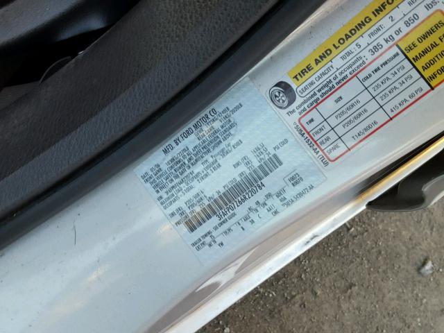 3FAFP07Z66R220784 - 2006 FORD FUSION SE SILVER photo 10