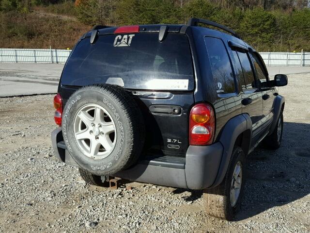 1J4GL48K72W139359 - 2002 JEEP LIBERTY SP BLACK photo 4