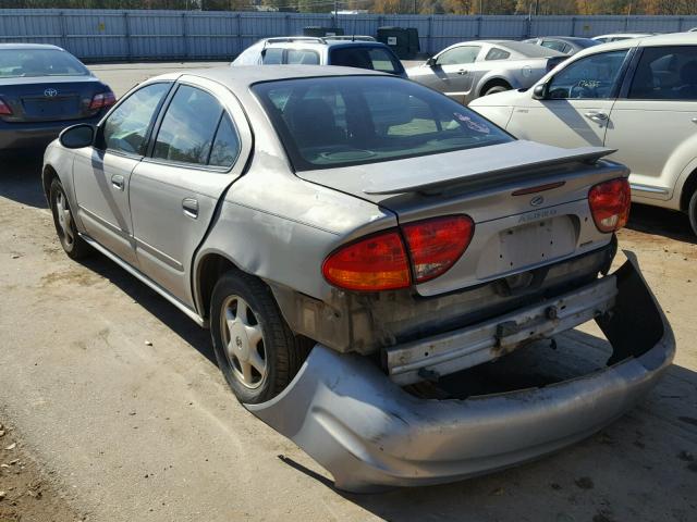 1G3NL52T6YC412225 - 2000 OLDSMOBILE ALERO GL SILVER photo 3