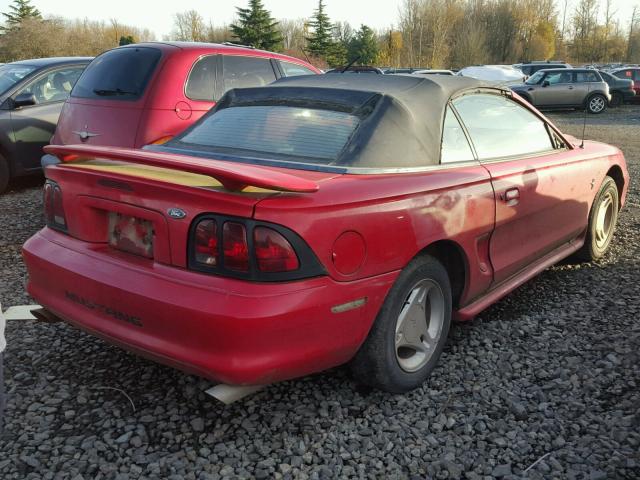 1FAFP444XWF105313 - 1998 FORD MUSTANG RED photo 4