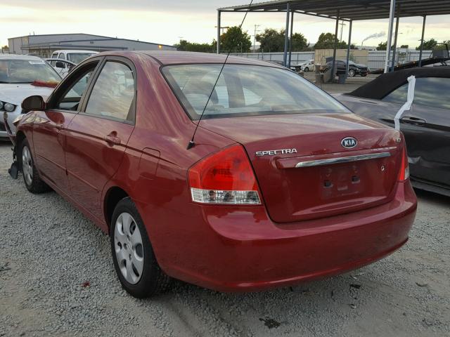 KNAFE121185578658 - 2008 KIA SPECTRA EX BURGUNDY photo 3