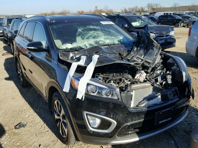 5XYPHDA58HG317104 - 2017 KIA SORENTO EX BLACK photo 9