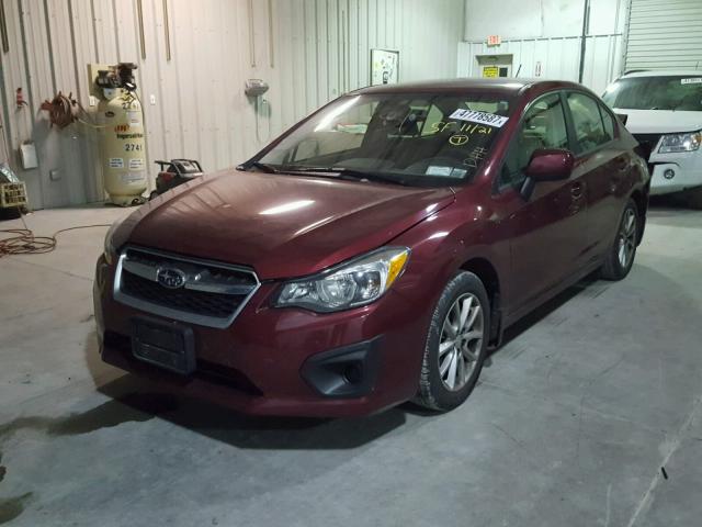 JF1GJAC68EH007469 - 2014 SUBARU IMPREZA PR RED photo 2