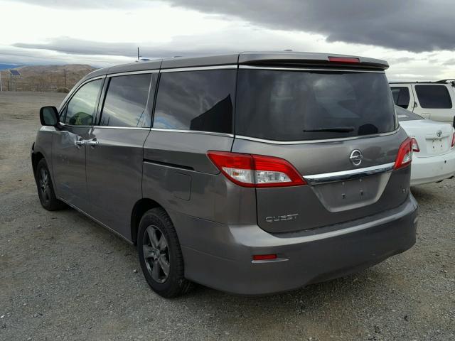 JN8AE2KP1F9124668 - 2015 NISSAN QUEST S GRAY photo 3