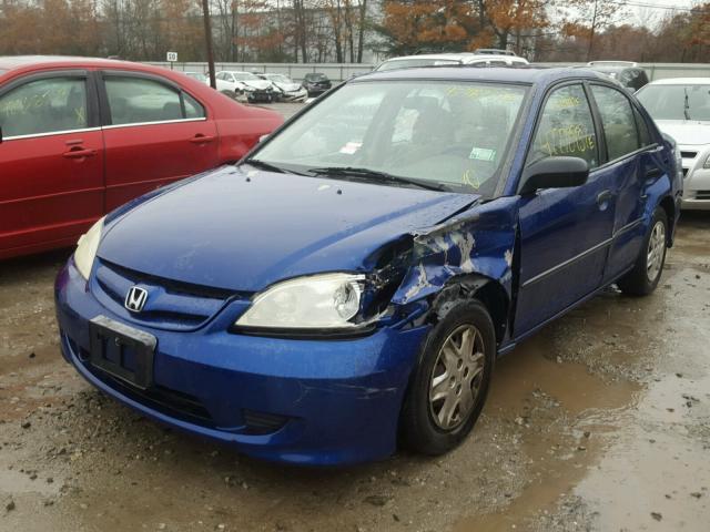 2HGES16354H600992 - 2004 HONDA CIVIC DX V BLUE photo 2