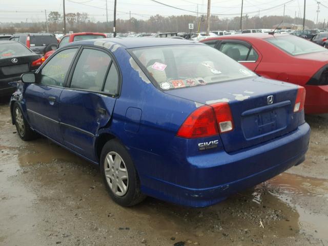 2HGES16354H600992 - 2004 HONDA CIVIC DX V BLUE photo 3