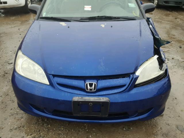 2HGES16354H600992 - 2004 HONDA CIVIC DX V BLUE photo 7