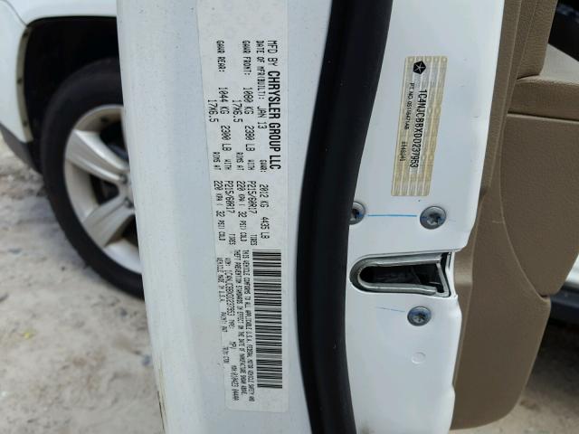 1C4NJCBBXDD237953 - 2013 JEEP COMPASS SP 白色 照片 10