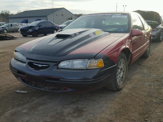 1FAPP62T5PH222152 - 1993 FORD THUNDERBIR MAROON photo 2