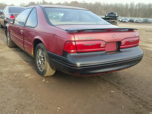 1FAPP62T5PH222152 - 1993 FORD THUNDERBIR MAROON photo 3