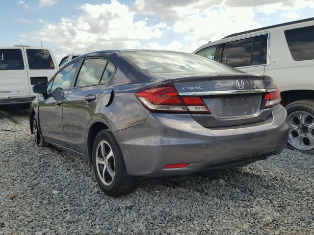 19XFB2F73FE090362 - 2015 HONDA CIVIC SE SILVER photo 3