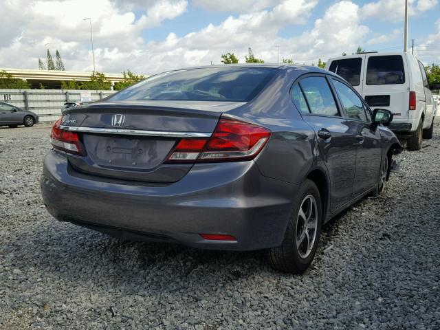 19XFB2F73FE090362 - 2015 HONDA CIVIC SE SILVER photo 4