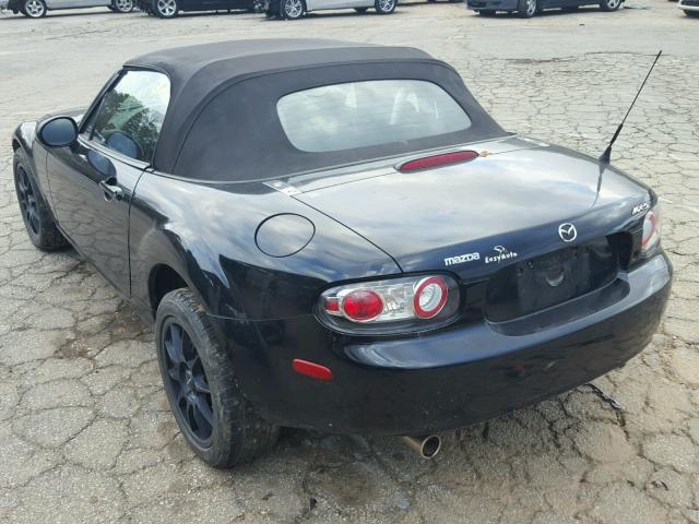 JM1NC25F460101198 - 2006 MAZDA MX-5 MIATA BLACK photo 3