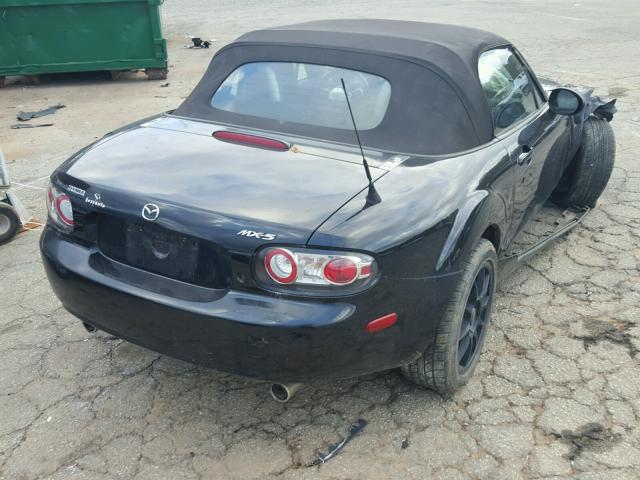 JM1NC25F460101198 - 2006 MAZDA MX-5 MIATA BLACK photo 4