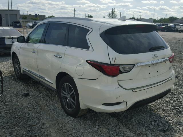 5N1DL0MM9HC521326 - 2017 INFINITI QX60 WHITE photo 3