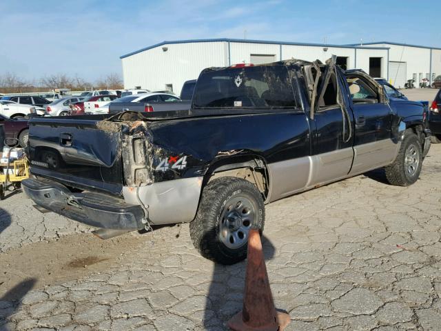 1GCEK19V56Z114617 - 2006 CHEVROLET SILVERADO BLACK photo 4