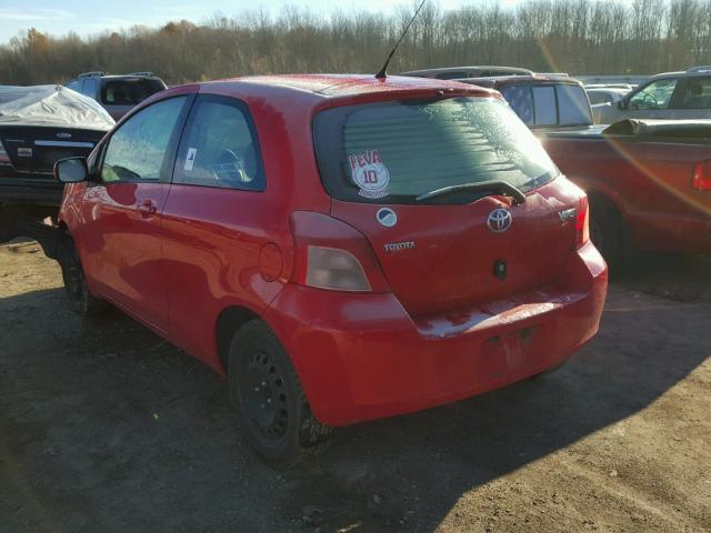 JTDJT923675062281 - 2007 TOYOTA YARIS RED photo 3