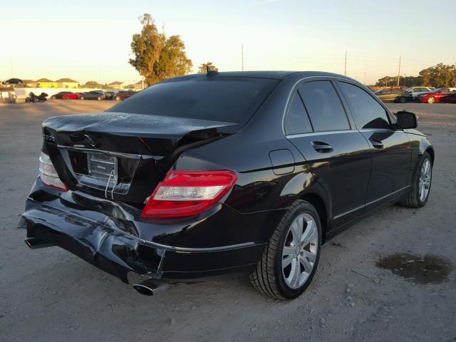 WDDGF54X99R047561 - 2009 MERCEDES-BENZ C 300 BLACK photo 4