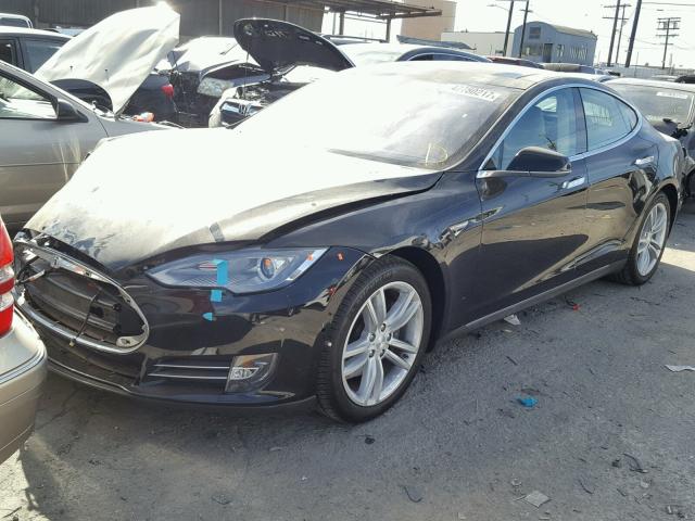 5YJSA1H10EFP55022 - 2014 TESLA MODEL S BLACK photo 2