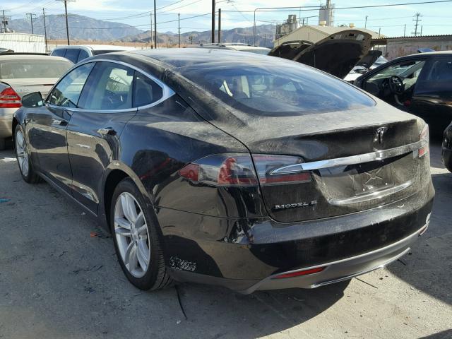 5YJSA1H10EFP55022 - 2014 TESLA MODEL S BLACK photo 3