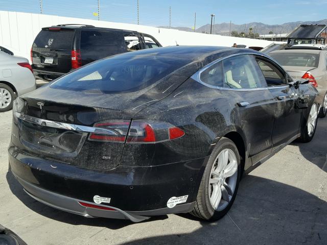 5YJSA1H10EFP55022 - 2014 TESLA MODEL S BLACK photo 4