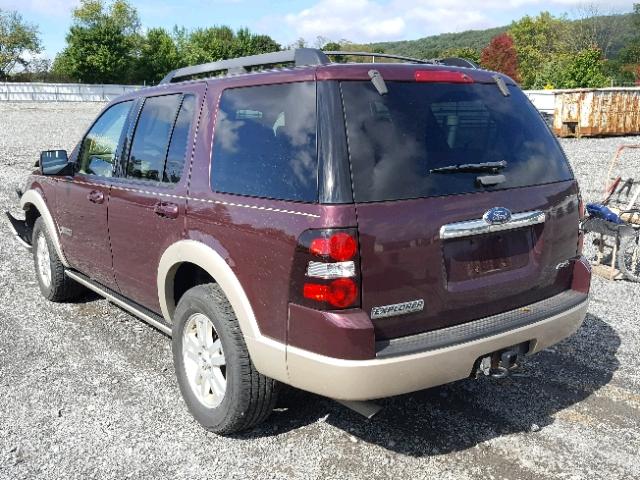 1FMEU74E78UA46532 - 2008 FORD EXPLORER E BURGUNDY photo 3