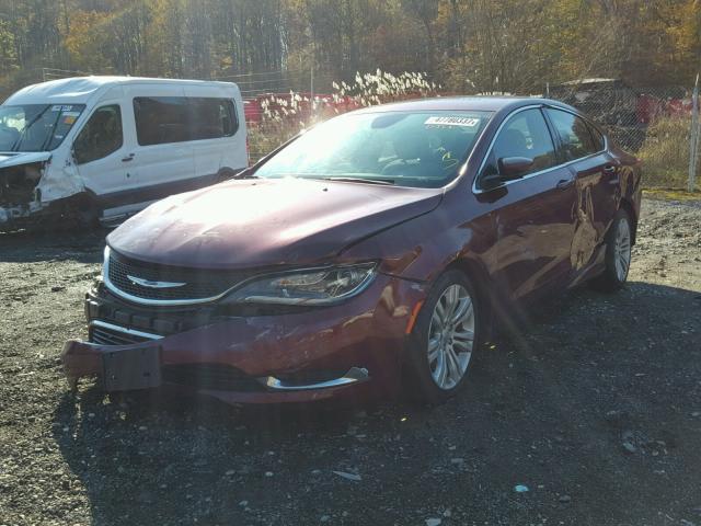 1C3CCCAB6FN652241 - 2015 CHRYSLER 200 LIMITE RED photo 2