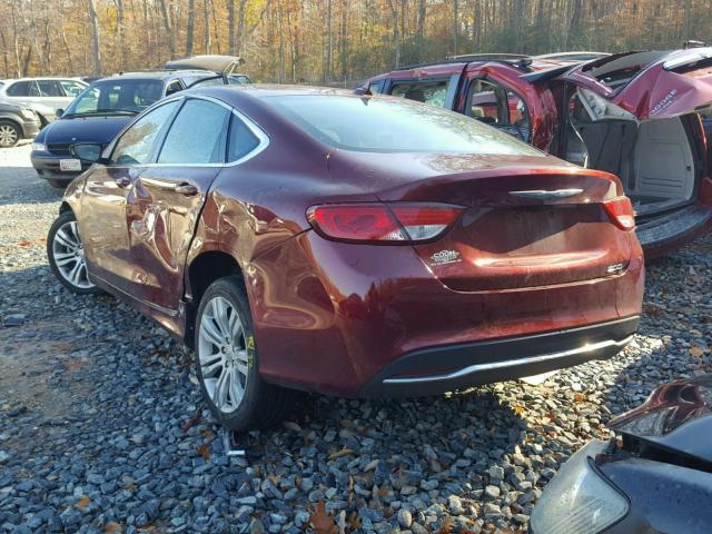 1C3CCCAB6FN652241 - 2015 CHRYSLER 200 LIMITE RED photo 3