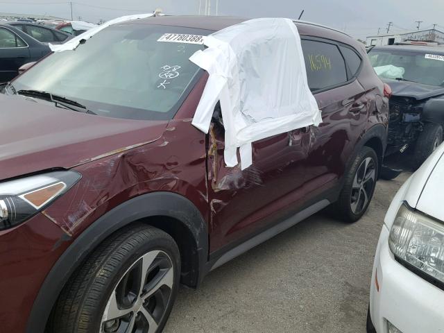 KM8J3CA2XHU520607 - 2017 HYUNDAI TUCSON LIM BURGUNDY photo 9