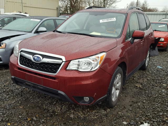 JF2SJAHC9FH409071 - 2015 SUBARU FORESTER 2 RED photo 2