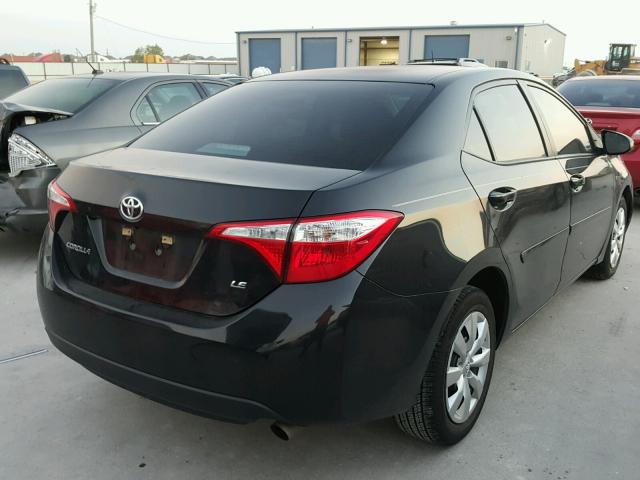 5YFBURHEXFP201582 - 2015 TOYOTA COROLLA L BLACK photo 4