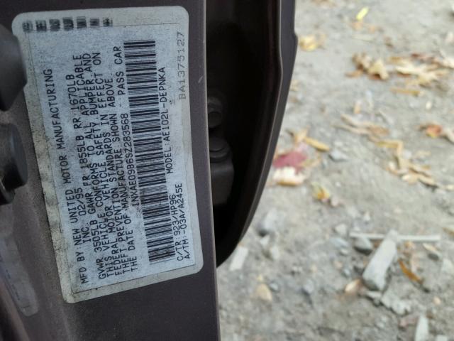 1NXAE09B6SZ283568 - 1995 TOYOTA COROLLA LE 灰色 照片 10