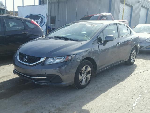 19XFB2F59DE069432 - 2013 HONDA CIVIC LX GRAY photo 2