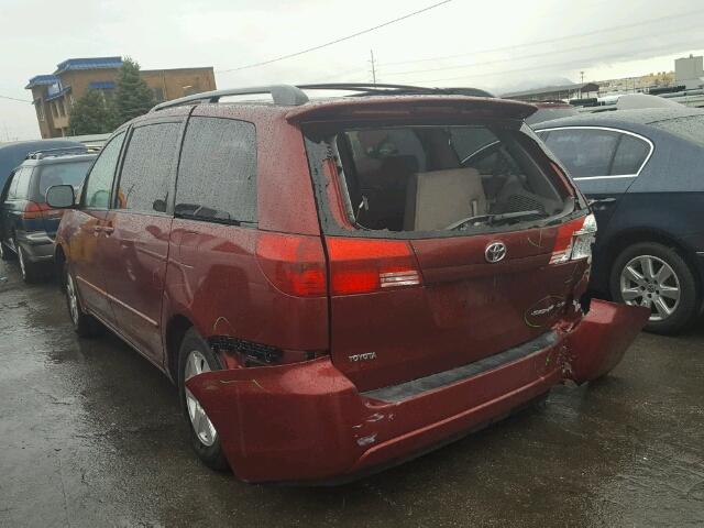 5TDZA23CX5S260402 - 2005 TOYOTA SIENNA CE RED photo 3