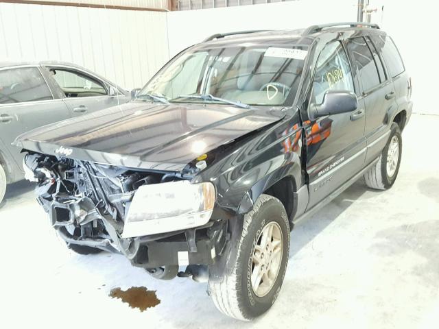 1J4GW48N64C393120 - 2004 JEEP GRAND CHER BLACK photo 2