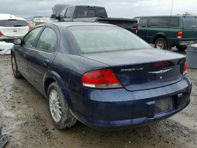 1C3EL46X25N513449 - 2005 CHRYSLER SEBRING BLUE photo 3