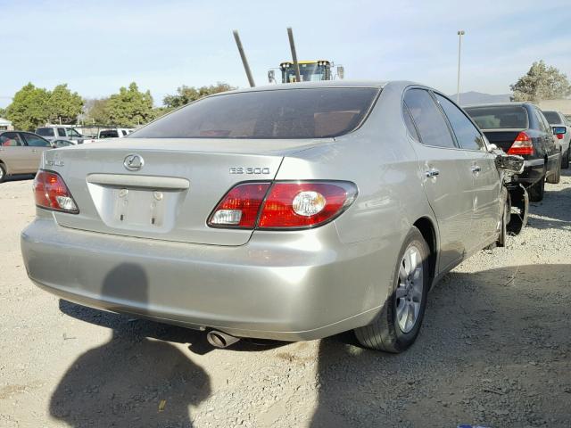 JTHBF30GX36005678 - 2003 LEXUS ES 300 SILVER photo 4